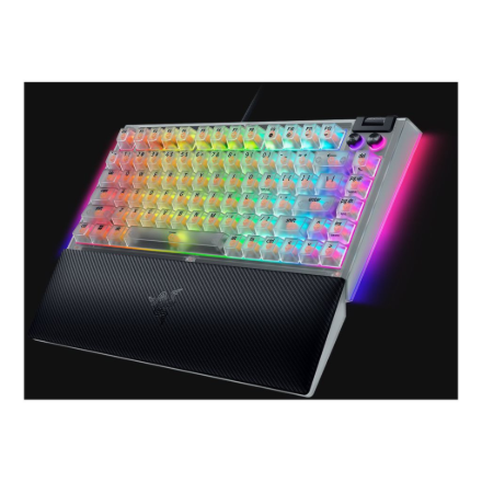 Razer Hot-swappable Mechanical Gaming Keyboard | BlackWidow V4 75% | Gaming Keyboard | Wired | US | Razer Mechanical Switches (Tactile) | Phantom White Edition