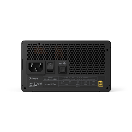 Fractal Design Power Supply, Black | Ion 3 Gold | 850 W
