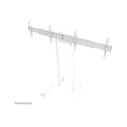 Neomounts Floor stand | ADM-875WH2 Dual screen adapter | Adjustable Height | 42-65 " | Maximum weight (capacity) 40 kg | White