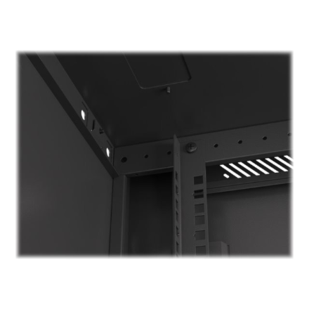 Lanberg | Rack cabinet 19" wall-mount 9U/600x450 for self-assembly with metal door (flat pack) | WF01-6409-00B | Black
