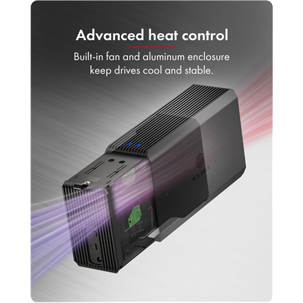 Raidsonic | RAID-System Dual bay, HDD/SSD USB 3.2 (Gen 2) with fan | IB-RD3720-CU3