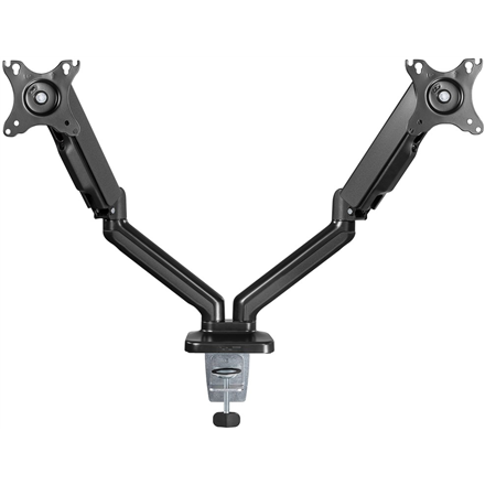 Goobay Desk Mount | Double Monitor Mount with Gas Spring | Swivel, Tilt, Rotation | 17-32 " | Maximum weight (capacity) 9 kg | Black
