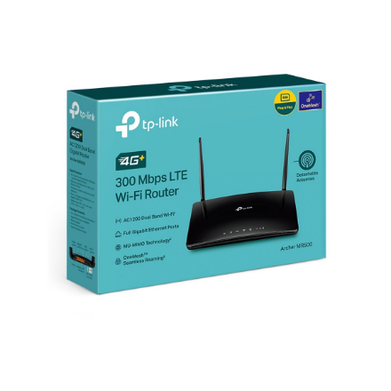 Wireless Dual Band Gigabit Router | Archer MR500 | 802.11ac | 867 Mbit/s | 10/100/1000 Mbit/s | Ethernet LAN (RJ-45) ports 4 | Mesh Support Yes | MU-MiMO Yes | 4G + | Antenna type External antenna x 2 | 24 month(s)