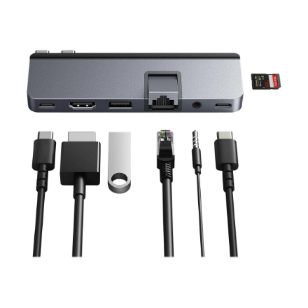 Hyper | HyperDrive DUO PRO 7-in-2 USB-C Hub for MacBook Air/Pro 2016-2020 | Ethernet LAN (RJ-45) ports 1 | HDMI ports quantity 1