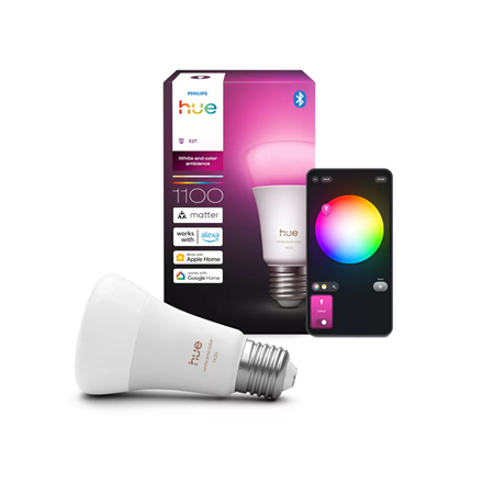 Philips Hue WCA 1100 A60 1P EU | E27 | 8.1 W | White and colour light | Bluetooth and Zigbee