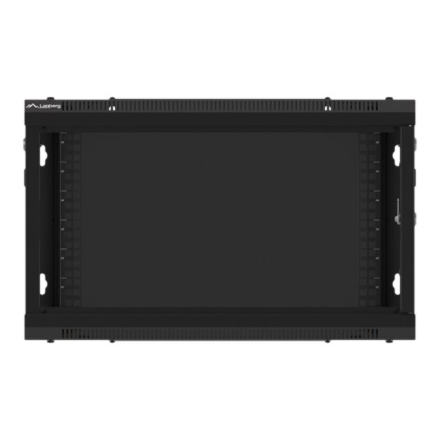 Lanberg | Rack cabinet 19" wall-mount 6U/600x450 for self-assembly with metal door (flat pack) | WF01-6406-00B | Black