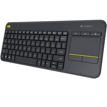 Logitech | K400 Plus | Keyboard with Trackpad | Wireless | US | Black