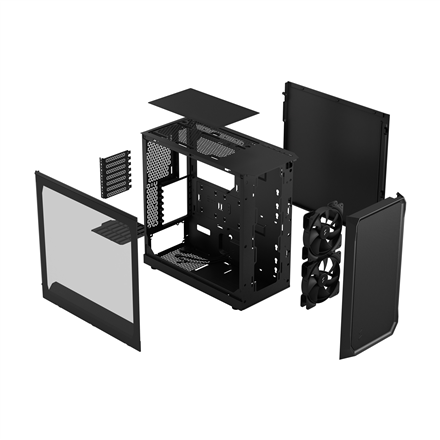 Fractal Design | Focus 2 | Side window | Black TG Clear Tint | Midi Tower | ATX
