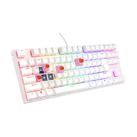 Genesis | THOR 303 | Mechanical Gaming Keyboard | Wired | US | Outemu Peach Silent | White