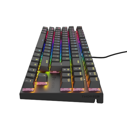 Genesis | THOR 303 | Mechanical Gaming Keyboard | Wired | US | Outemu Peach Silent | Black