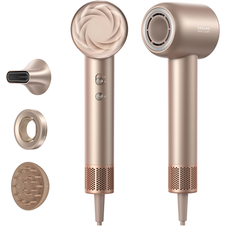 Dreame Hair Dryer | Glory Mix AHD18 | 1600 W | Number of temperature settings 4 | Ionic function | Diffuser nozzle | Gold