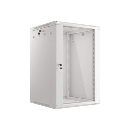Lanberg | Rack cabinet 19" wall-mount 18U/600x600 (flat pack) | WF01-6618-10S | Grey