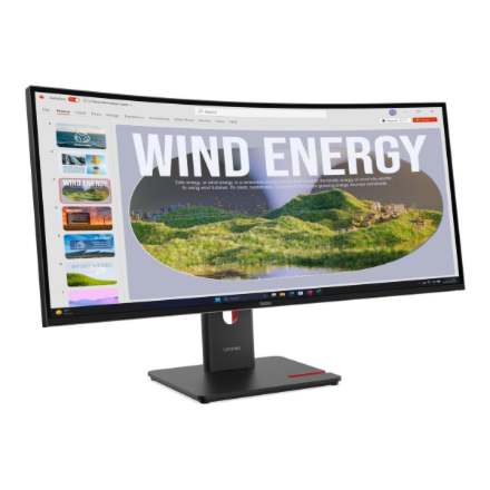Lenovo | ThinkVision | T34WD-40 | 34 " | VA | 21:9 | 120 Hz | 4 ms | 3440 x 1440 pixels | 300 cd/m² | HDMI ports quantity 1 | Eclipse black | Warranty 36 month(s)