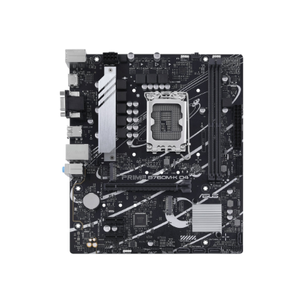 Asus | PRIME B760M-K D4 | Processor family Intel | Processor socket LGA1700 | DDR4 DIMM | Memory slots 2 | Supported hard disk drive interfaces SATA, M.2 | Number of SATA connectors 4 | Chipset Intel B760 | mATX