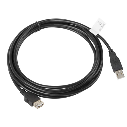 Lanberg | USB-A 2.0 Cable, 3 m | CA-USBE-10CC-0030-BK | USB Type-A to USB Type-A