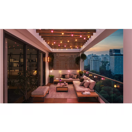 Philips Hue Hue Festavia Globe Outdoor String Lights, 14m Extension | 30 W