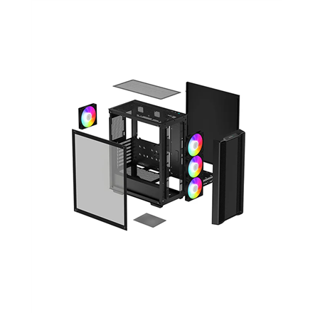 Deepcool | CC560 ARGB V2 | Black | Mid Tower | ATX PS2