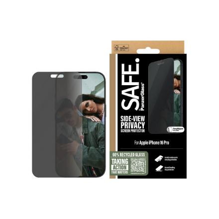 PanzerGlass Screen protector | Apple | iPhone 16 Pro | Glass | Black | Ultra-Wide Fit