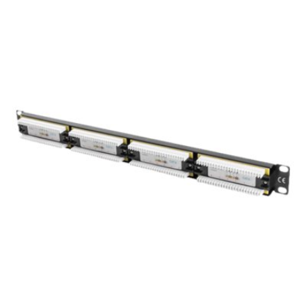 Lanberg | Patch Panel 24 port 1U 19" CAT.6 UTP | PPU6-1024-B | Black