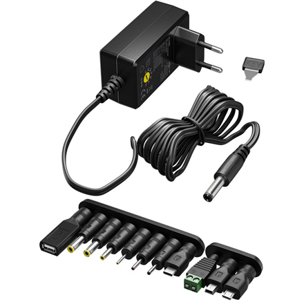 Goobay | 64568 Universal Power Supply 3 V - 12 V, Max. 12 W, Black
