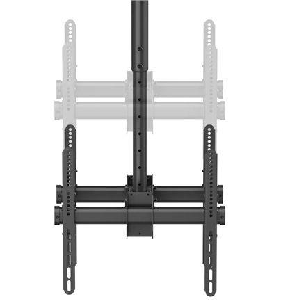 Neomounts NM-C440DBLACK Dual monitor/TV mount ceiling | Adjustable Height, Rotate, Tilt, Swivel | 32-60 " | Maximum weight (capacity) 45 kg | Black