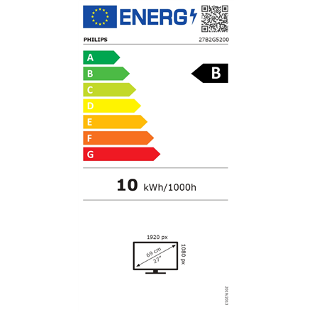 Philips | 27B2G5200/00 | 27 " | IPS | 16:9 | 100 Hz | 4 ms | 1920 x 1080 pixels | 300 cd/m² | HDMI ports quantity 1
