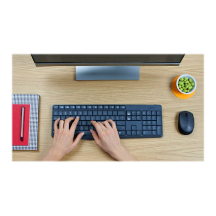 Logitech | MK235 | Keyboard and Mouse Set | Wireless | Mouse included | Batteries included | US | Black