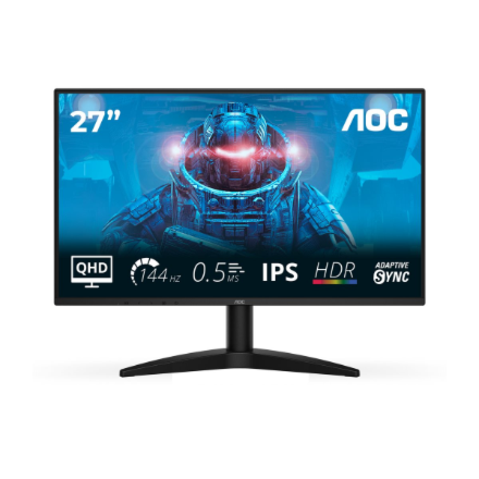 AOC | Q27B36X | 27 " | IPS | QHD | 16:9 | 144 Hz | 4 ms | 2560 x 1440 pixels | 300 cd/m² | HDMI ports quantity 1 | Black
