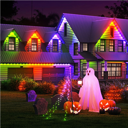 Nanoleaf Smart Multicolor Permanent Outdoor Lights Smarter Kit, 15m | 16+ Million Colours