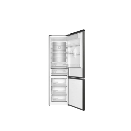 TCL Refrigerator | RC382BXC0EU | Energy efficiency class C | Free standing | Combi | Height 203 cm | No Frost system | Fridge net capacity 265 L | Freezer net capacity 117 L | Display | 35 dB | Inox