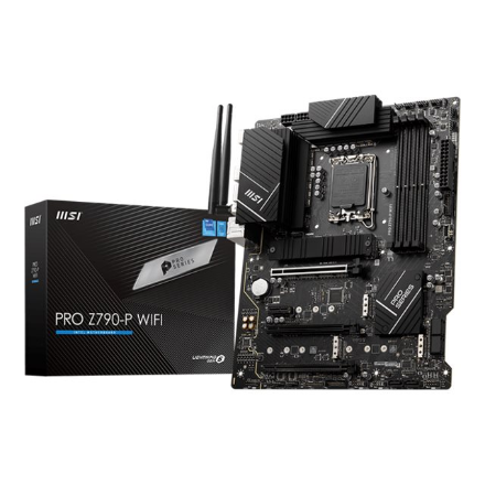MSI | PRO Z790-P WIFI | Processor family Intel | Processor socket LGA1700 | DDR5 DIMM | Memory slots 4 | Supported hard disk drive interfaces SATA, M.2 | Number of SATA connectors 6 | Chipset Intel Z790 | ATX