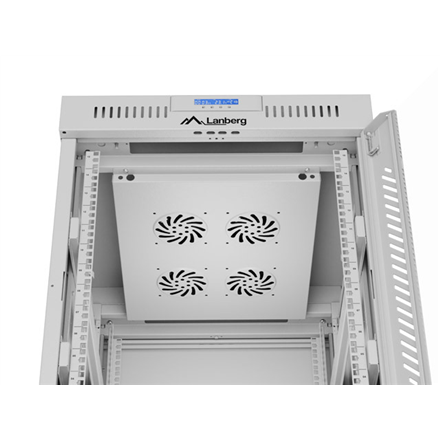Lanberg | Rack cabinet 19" free-standing 15U/600x800 (flat pack) with glass door, LCD | FF01-6815-12SL | Grey