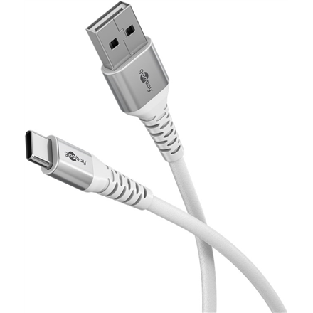 Goobay | USB-C to USB-A Supersoft Textile Cable with Metal Plugs | 74530