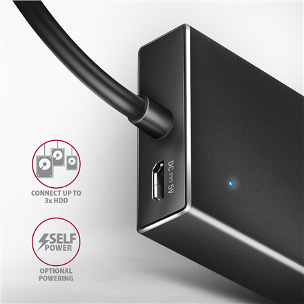 AXAGON SuperSpeed USB-A FLAT Hub | HUE-F7A