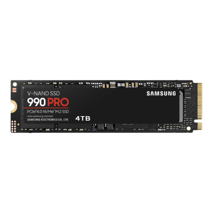 Samsung | 990 PRO | 4000 GB | SSD form factor M.2 2280 | Solid-state drive interface NVMe | Read speed 7450 MB/s | Write speed 6900 MB/s