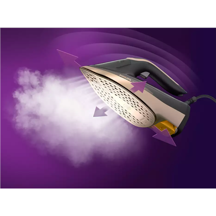 Philips | Azur DST8041/80 | Steam Iron | 3000 W | Water tank capacity 350 ml | Continuous steam 80 g/min | Steam boost performance 260 g/min | Black/Gold