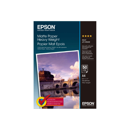 Matte Paper Heavy Weight, DIN A4, 167g/m², 50 Sheets