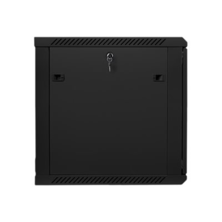 Lanberg | Rack cabinet 19" wall-mount 12U/600x600 (flat pack) with glass door | WF01-6612-10B | Black