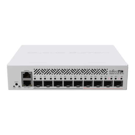 Cloud Router Switch | CRS310-1G-5S-4S+IN | No Wi-Fi | 10/100/1000 Mbit/s | Ethernet LAN (RJ-45) ports 1 | Mesh Support No | MU-MiMO No | No mobile broadband