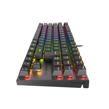Genesis | THOR 303 TKL | Gaming Keyboard | Wired | Mechanical | RGB LED light | US | Replaceable "HOT SWAP" Switches