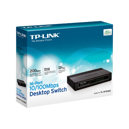 TP-LINK | Switch | TL-SF1016D | Desktop | 10/100 Mbps (RJ-45) ports quantity 16 | Power supply type External