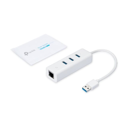 TP-LINK | USB 3.0 3-Port Hub & Gigabit Ethernet Adapter 2 in 1 USB Adapter | UE330