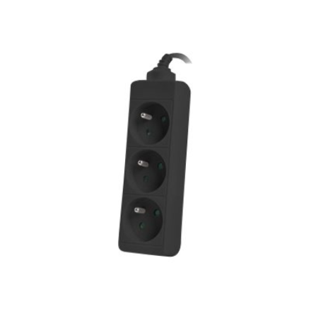 Lanberg Cable Power Strip, 3X French Outlets Quality-Grade Copper, 3 m | PS0-03E-0300-BK