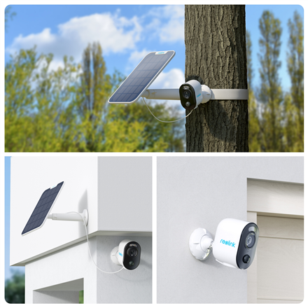 Reolink | Wireless Solar & Battery Powered Security Camera with Smart Detection, 3W | Argus Series B310 with Solar Panel | Bullet | 3 MP | f=4mm,F=2.0 | IP65 | H.264/H.265 | Micro SD, Max. 128GB