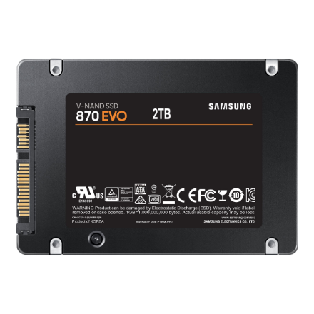 Samsung | SSD | 870 EVO | 2000 GB | SSD form factor 2.5" | Solid-state drive interface SATA III | Read speed 560 MB/s | Write speed 530 MB/s