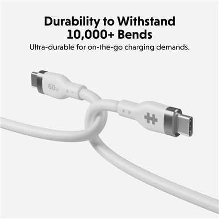 Hyper | HyperJuice USB-C Silicone Charging Cable, 1.5 m, White | HJ4011WHGL