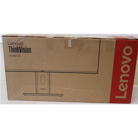 Lenovo SALE OUT. ThinkVision | P34WD-40 | 34 " | IPS | 21:9 | 120 Hz | 4 ms | 3440x1440 pixels | 350 cd/m² | HDMI ports quantity 1 | Eclipse black | Warranty 36 month(s) | DAMAGED PACKAGING