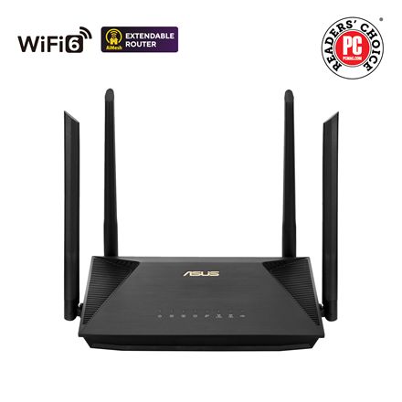 Wireless AX1800 Dual Band Gigabit Router | RT-AX53U | 1201+600 Mbit/s | Ethernet LAN (RJ-45) ports 4 | Mesh Support No | MU-MiMO Yes | No mobile broadband | Antenna type External antenna x 4 | 36 month(s)