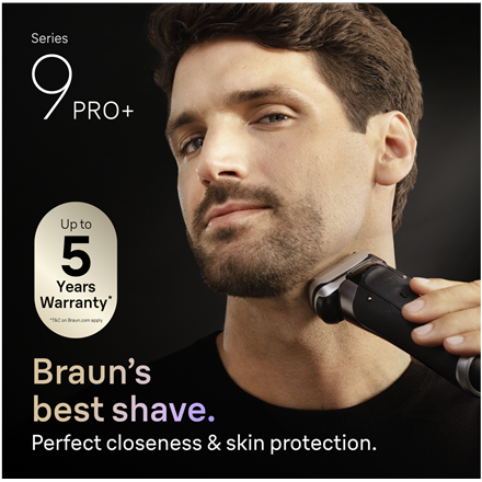 Braun Shaver | 9600s Series 9 PRO | Operating time (max) 60 min | Wet & Dry | Lithium Ion | Black
