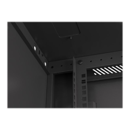 Lanberg | Rack cabinet 19" wall-mount 9U/600x600 (flat pack) for self-assembly with metal door | WF01-6609-00B | Black